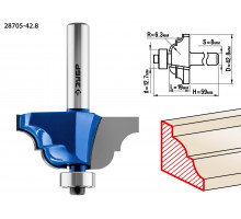 ЗУБР 42,8x19мм, радиус 6.3мм, фреза кромочная калевочная №4