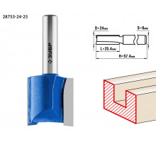 ЗУБР 24x25мм, хвостовик 8мм, фреза пазовая прямая