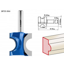 ЗУБР 28,6x25мм, радиус 6.3мм, фреза полустержневая