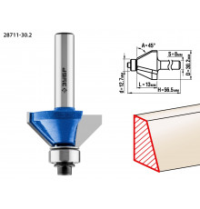 ЗУБР 30,2x13мм, фреза кромочная калевочная(фасочная) №9