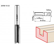ЗУБР 10x25мм, хвостовик 8мм, фреза пазовая прямая