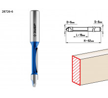 ЗУБР 6 x 19мм, хвостовик 8мм, фреза кромочная прямая со сверлом