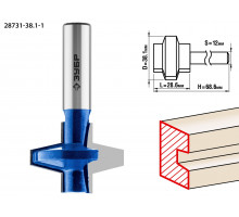 ЗУБР 38.1x28,6мм, хвостовик 12мм, фреза пазо-шиповая наборная