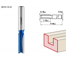 ЗУБР 10x25мм, хвостовик 8мм, фреза пазовая прямая