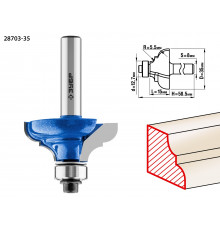 Кромочная калевочная фреза ЗУБР Профессионал №3, 35x17 мм, радиус 5.5 мм