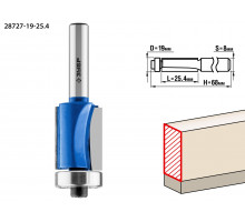 ЗУБР 19x25.4мм, хвостовик 8мм, фреза кромочная с нижним подшипником