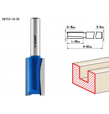 ЗУБР 16x30мм, хвостовик 8мм, фреза пазовая прямая