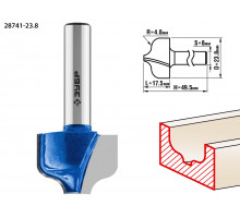 ЗУБР 23,8x16мм, радиус 4.8мм, фреза пазовая фасонная №2