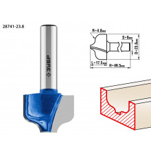 ЗУБР 23,8x16мм, радиус 4.8мм, фреза пазовая фасонная №2