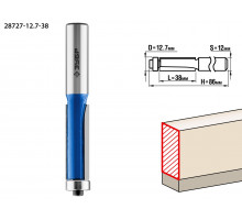 ЗУБР 12.7x38мм, хвостовик 12мм, фреза кромочная с нижним подшипником