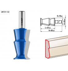 ЗУБР 32x57мм, фреза кромочная фигурная №10