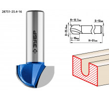 ЗУБР 25.4x16мм, радиус 12.7мм, фреза пазовая галтельная
