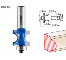 ЗУБР 25.4x31,8мм, радиус 6.3мм, фреза полустержневая с подшипником