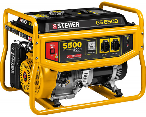 STEHER 5500 Вт, бензиновый генератор (GS-6500)