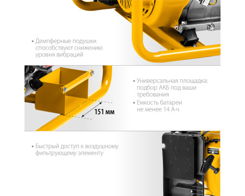 STEHER 7000 Вт, бензиновый генератор с электростартером (GS-8000E)