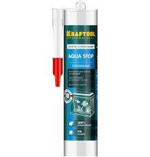 KRAFTOOL KRAFTSeal GX107 ″AQUA STOP″ 300 мл прозрачный, Стекольный силиконовый герметик (41256-2)