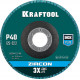 KRAFTOOL 125 х 22.2 мм, P40, Круг лепестковый циркониевый торцевой по металлу и нержавеющей стали (36594-125-40)