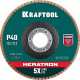 KRAFTOOL 125 х 22.2 мм, P60, Круг лепестковый керамический торцевой по нержавеющей стали (36598-125-40)