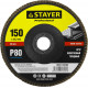 STAYER 150 мм, P80, КЛТ, Круг лепестковый торцевой, Professional (36581-150-080)