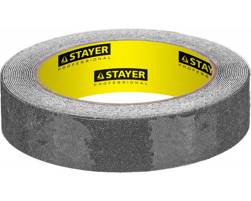 STAYER 25 мм х 5м, черная, противоскользящая, Клейкая лента, PROFESSIONAL (12270-25-05)