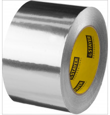 STAYER ProTape 75 мм х 50 м. до 120 °С, Алюминиевая лента самоклеящаяся, PROFESSIONAL (12268-75-50)