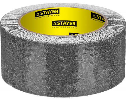 STAYER 50 мм х 5м, черная, противоскользящая, Клейкая лента, PROFESSIONAL (12270-50-05)