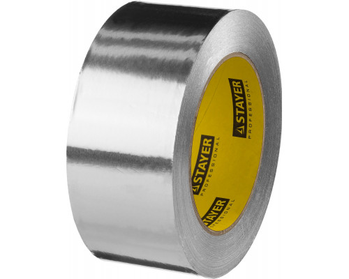 STAYER ProTape 50 мм х 50 м до 120 °С, Алюминиевая лента самоклеящаяся, PROFESSIONAL (12268-50-50)