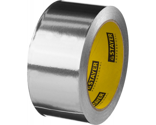 STAYER ProTape 50 мм, x 25 м до 120 °С, Алюминиевая лента самоклеящаяся, PROFESSIONAL (12268-50-25)