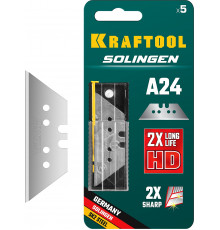 KRAFTOOL Solingen А24 5 шт, Трапециевидные лезвия (09625-S5)