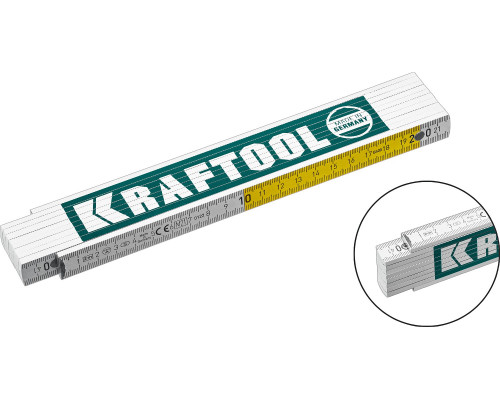 KRAFTOOL PRO-90, 2 м, Профессиональный складной деревянный метр (34726)