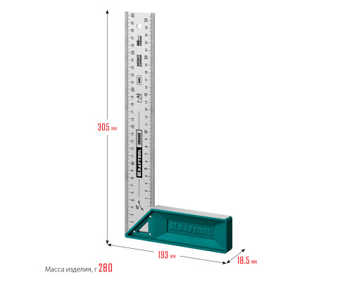 KRAFTOOL Grand 300 мм, Высокоточный столярный угольник (3439-30)