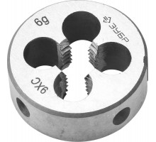 ЗУБР М5x0.8мм, сталь 9ХС, Плашка круглая ручная (4-28022-05-0.8)