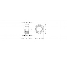 ЗУБР DIN 985 кл. пр. 6, M4, самостопорящаяся гайка с нейлоновым кольцом, цинк, 5 кг (303580-04)