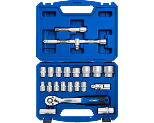 ЗУБР А-22, 22 предм.(1/2″), Универсальный набор инструмента (27632-H22)
