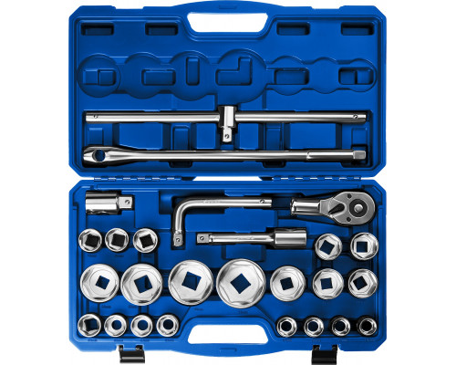 ЗУБР НКТ-26, 26 предм. (3/4″+1″), Набор инструмента для крупногабаритной техники, Профессионал (27660-H26)