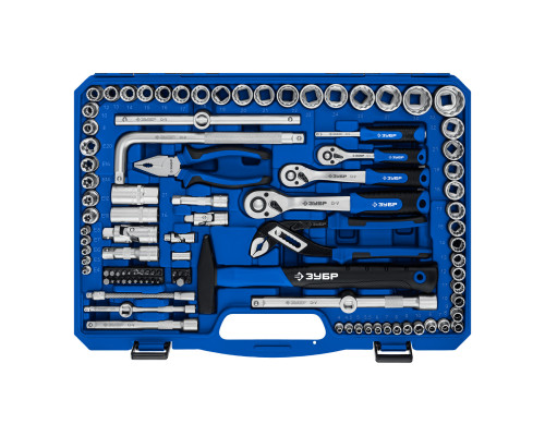 ЗУБР Универсал-142, 142 предм. (1/2″+ 3/8″+ 1/4″), Универсальный набор инструмента, Профессионал (27670-H142)