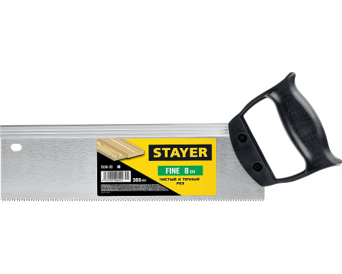 STAYER Fine 300 мм, Ножовка для стусла c обушком (1536-30)