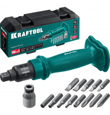 KRAFTOOL ID-15 15 предм., Ударно-поворотная отвертка (25550-Н10)