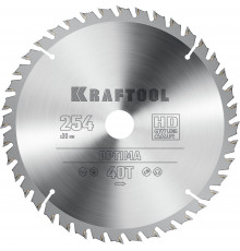 KRAFTOOL Optima 254х30мм 40Т, диск пильный по дереву