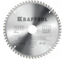 KRAFTOOL Multi Material 200х30мм 60Т, диск пильный по алюминию