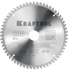 KRAFTOOL Multi Material 200х30мм 60Т, диск пильный по алюминию