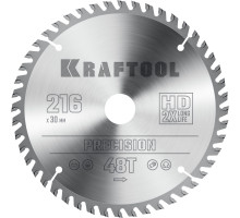 KRAFTOOL PRECISION 216х30мм 48Т, диск пильный по дереву