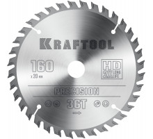 KRAFTOOL PRECISION 160х20мм 36Т, диск пильный по дереву