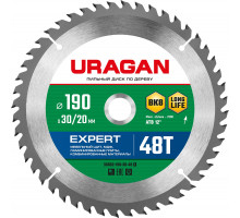 URAGAN Expert 190х30/20мм 48Т, диск пильный по дереву