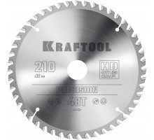 KRAFTOOL PRECISION 210х30мм 48Т, диск пильный по дереву