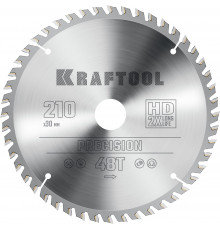 KRAFTOOL PRECISION 210х30мм 48Т, диск пильный по дереву