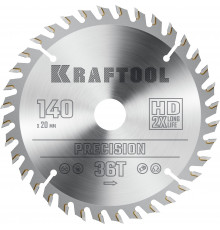 KRAFTOOL PRECISION 140х20мм 36Т, диск пильный по дереву