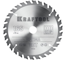 KRAFTOOL Optima 165х20мм 30Т, диск пильный по дереву