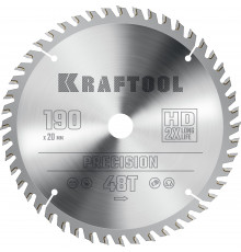 KRAFTOOL PRECISION 190х20мм 48Т, диск пильный по дереву