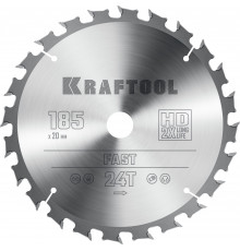 KRAFTOOL Fast 185х20мм 24Т, диск пильный по дереву